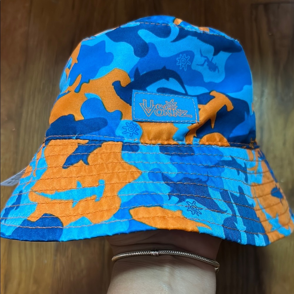 Volcom Vibrant Blue and Orange Camo Hat
